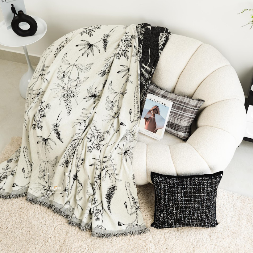 Chăn Phủ Trang Trí Sofa Lông Nhung Dày Sang Trọng Size Lớn