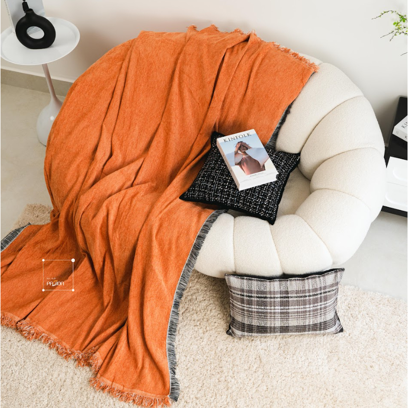 Chăn Phủ Trang Trí Sofa Lông Nhung Dày Sang Trọng Size Lớn