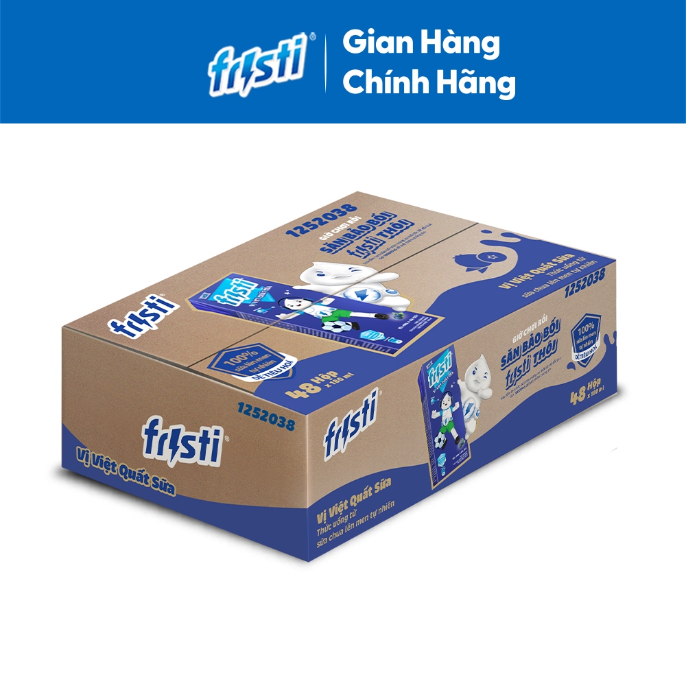 Ảnh Thùng 48 Hộp Thức Uống Từ Sữa Chua Lên Men Tự Nhiên Fristi Vị Việt Quất Sữa 180ml (48x180ml) 1