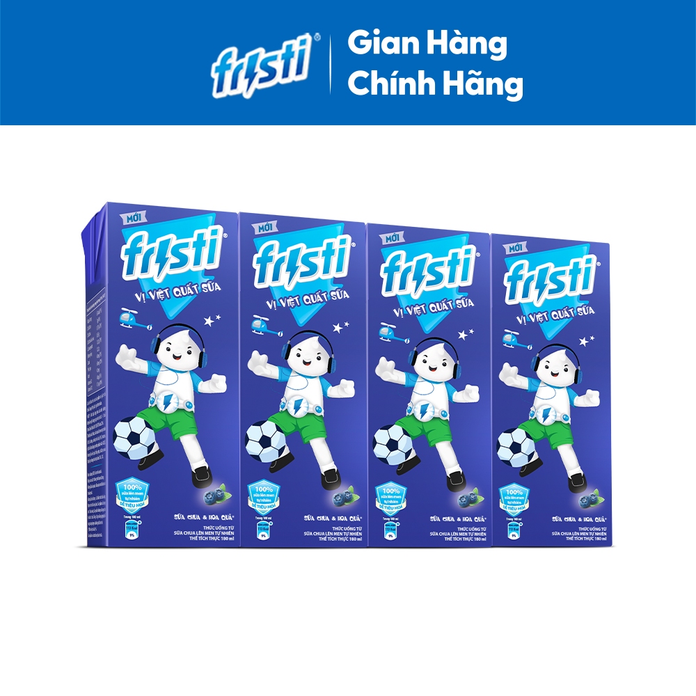 Ảnh Thùng 48 Hộp Thức Uống Từ Sữa Chua Lên Men Tự Nhiên Fristi Vị Việt Quất Sữa 180ml (48x180ml) 2