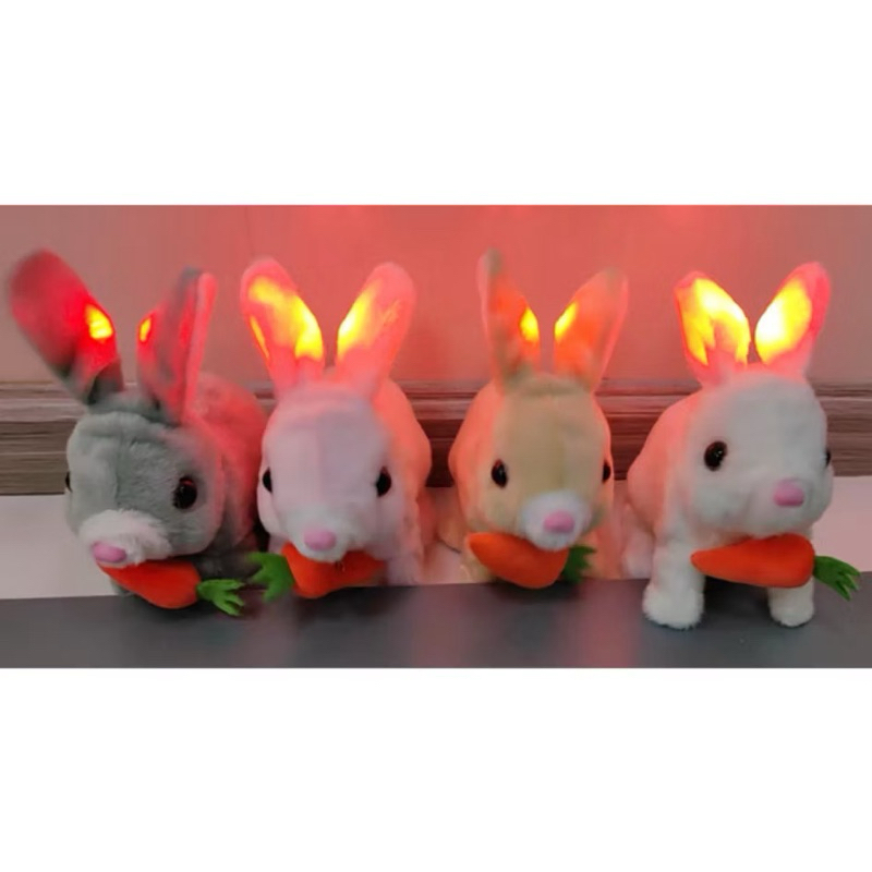 Con thú bông chó đốm, thỏ chạy pin biết đi, vẫy đuôi, biết kêu bibi cực Cute