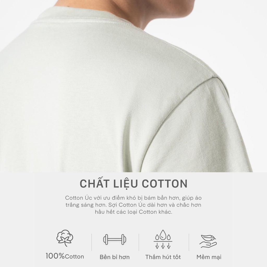 [TẶNG QUÀ ĐƠN 329K]Combo 2 Áo thun nam TShirt Basic Cotton 100% 220gsm dày dặn, mềm mại, thấm hút tốt Coolmate