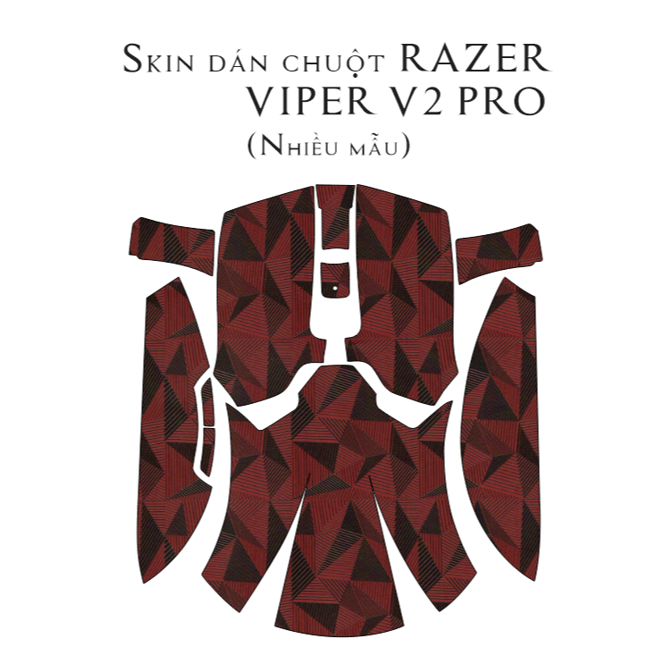 Skin vân nổi dán chuột Razer Viper V2 Pro (nhiều mẫu) | Film 3M chống trượt | Custom theo yêu cầu