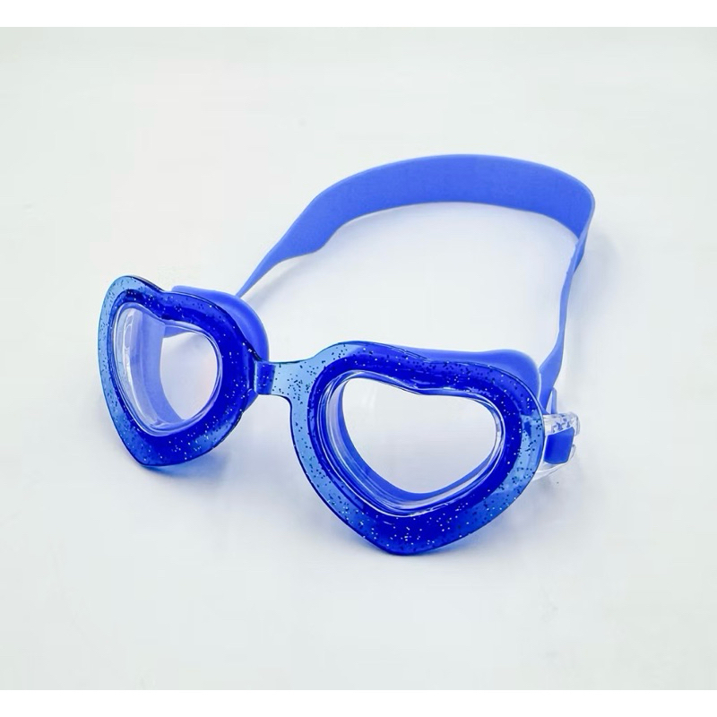 Kính Bơi Trẻ Em Trái Tim Chống Sương Mù, Gọng Silicone Mềm Cho Bé 5-10 Tuổi