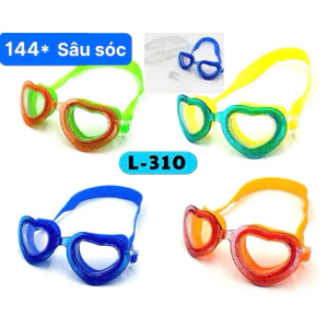 Kính Bơi Trẻ Em Trái Tim Chống Sương Mù, Gọng Silicone Mềm Cho Bé 5-10 Tuổi