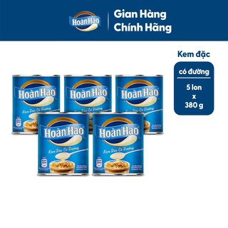 Combo 5 Lon Kem Đặc Có Đường Hoàn Hảo 380g/lon