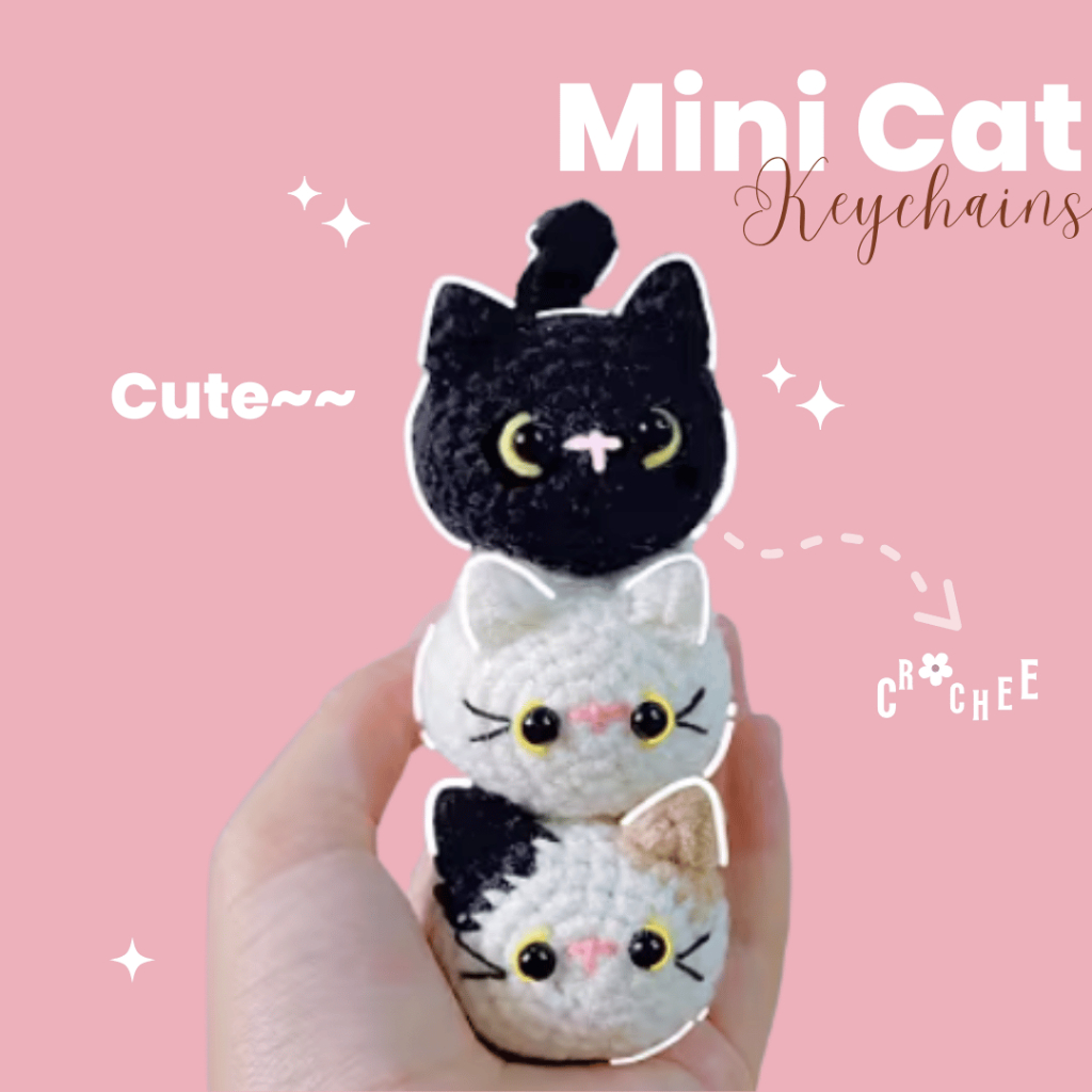 [CROCHEE] Móc khóa mèo, cat keychain, animal keychain, móc len handmade ...