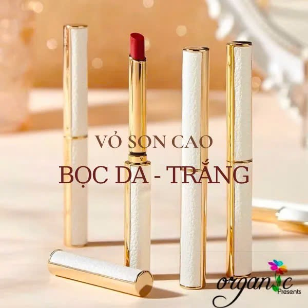 VỎ SON CÂY VIẾT (BỌC DA - MÀU TRẮNG)