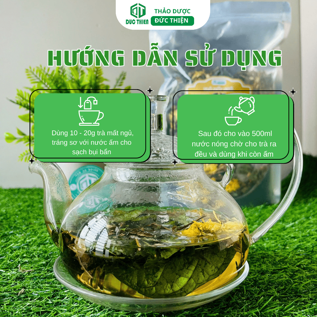 Trà Mất Ngủ Đức Thiện (150g) - Dành Cho Người Mất Ngủ Kinh Niên, Ngủ Không Sâu Giấc