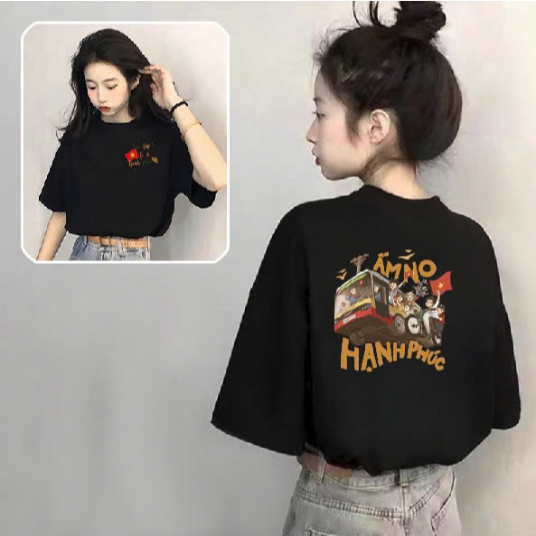 Áo Thun Nữ Tay Ngắn  VIỆT NAM  ẤM NO_ HẠNH PHÚC cotton 100 Cao Cấp.