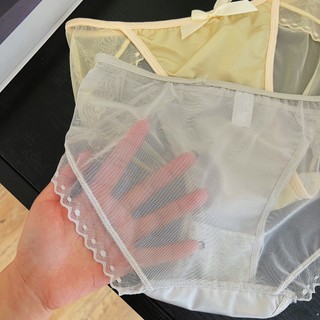 Quần Lót Cotton Viền Phối Ren Đính Nơ Ngọc Tiểu Thư Xinh Xắn, Quần Chip Mềm Thoáng Mát Co Giãn Tốt King Shop L-8836