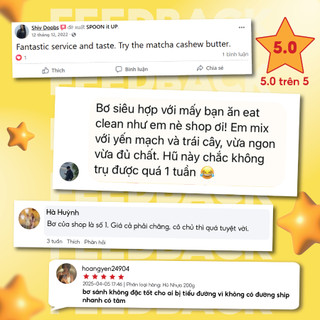 Combo 3 Túi Bơ Nguyên Chất Spoon It Up – Không Đường, Không Dầu – Tiện Lợi Mang Theo Eat Clean & Gym