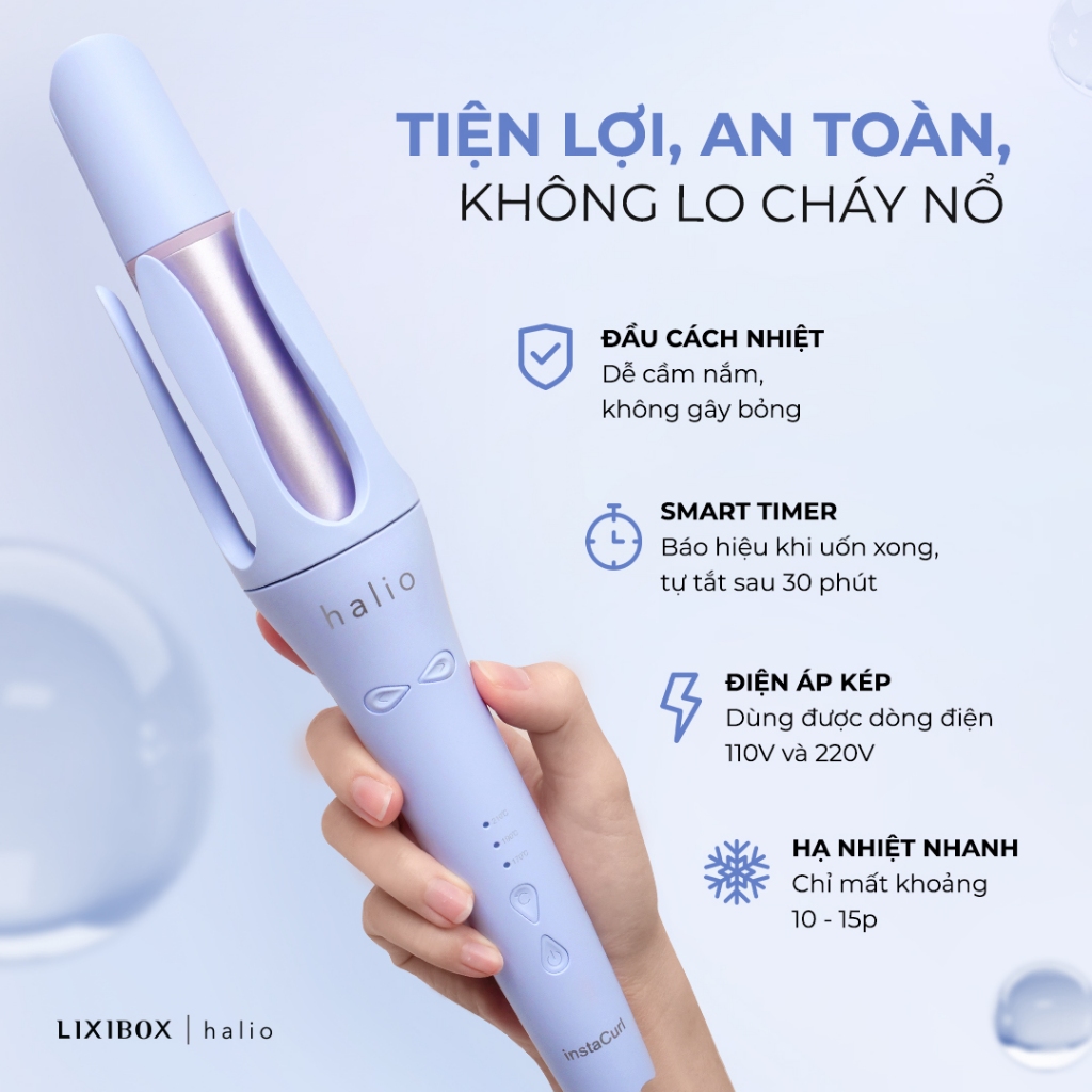 Ảnh Máy uốn tóc tự động xoay Halio instaCurl Premium Automatic Hair Styler 3