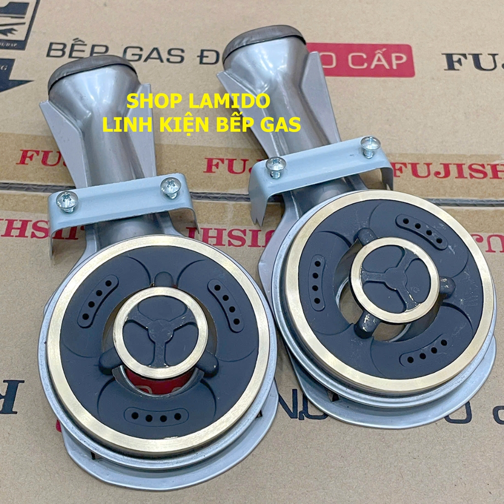 Đầu đốt điếu INOX 304 bếp gas + mâm chia lửa sen ĐỒNG MS02 78mm (gồm 2 ...