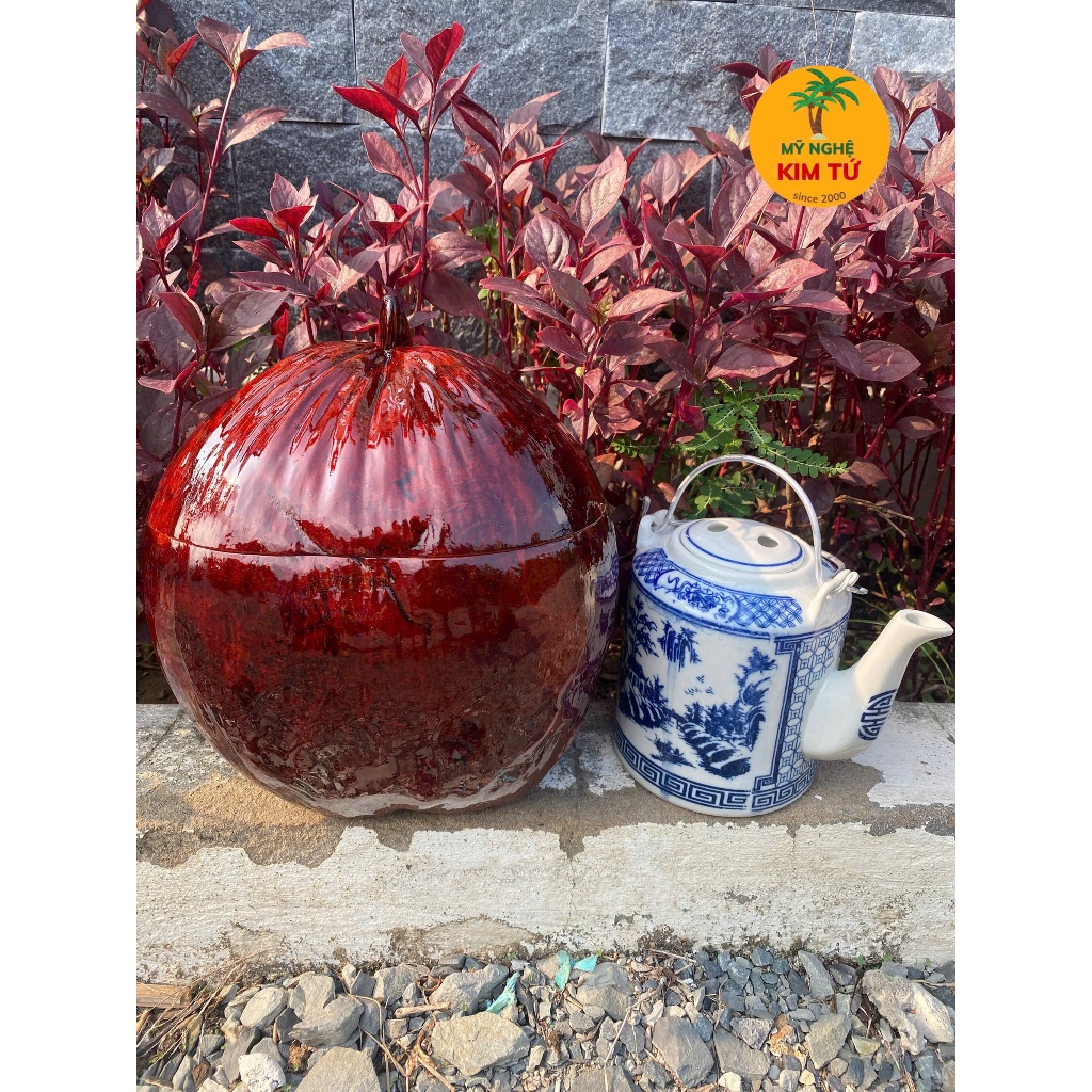 [ SIZE 800ML - 1000ML ] Bình Ủ Ấm Trà TRÁI DỪA NHO Giữ Nhiệt Cao Cấp, Trang Trí Bàn Trà Quà Ý Nghĩa, Decor Sang Trọng