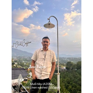 [JUNE LINEN] A20N. Áo sơ mi Nam Linen tưng premium tay ngắn. Form cao trên 1m7. NHIỀU MÀU