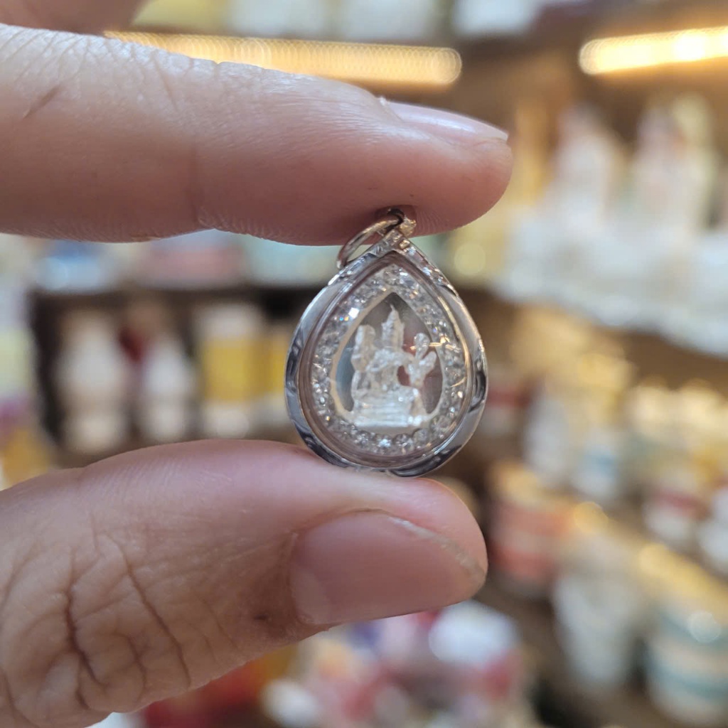 Mặt Dây Chuyền Phụ Kiện Treo Trang Trí Thiết Kế Giọt Nước Bằng Bạc Nhỏ Xinh 1.7cm
