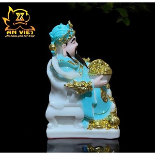 Tượng Thần Tài Phát - Tượng Thần Tiền Phú Quý [Hợp Mệnh Thủy] - Cao 20cm - TT2501