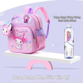 Balo Tiểu Học In Hình Kuromi Cho Bé - Balo Học Sinh Chống Gù 3D Nổi Chất Liệu Chống Thấm Nước chất Liệu An Toàn Cho Bé