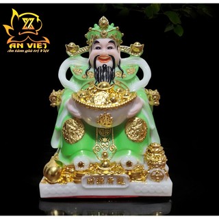 Tượng Thần Tài Phát - Tượng Thần Tiền Phú Quý [Hợp Mệnh Mộc] - Cao 20cm - TT2505