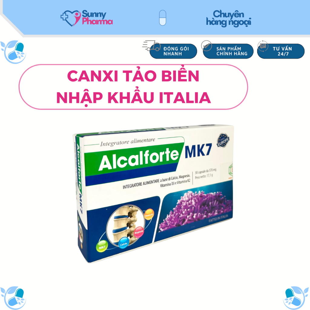 Canxi tảo biển ALCALFORTE MK7 Nhập khẩu Italia - Bổ sung Canxi hữu cơ ...