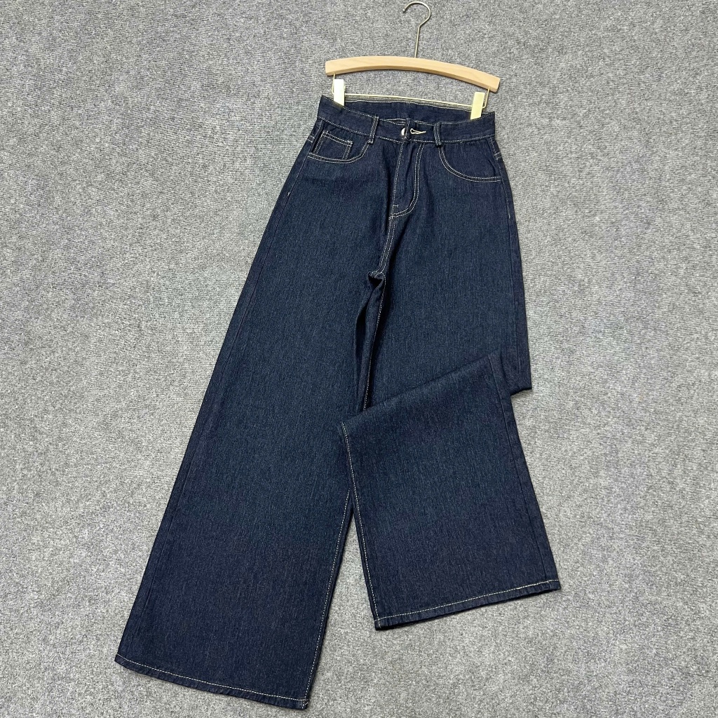 Quần Suông Jean Nữ Phom Bigsize,Quần Ống Rộng Phong Cách Năng Động Màu Basic Dễ Phối Đồ Q548