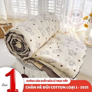 Chăn Mùa Hè Cho Bé – Cotton Đũi đậu nành Siêu Mềm – Họa Tiết Cute, Giá Rẻ Bất Ngờ
