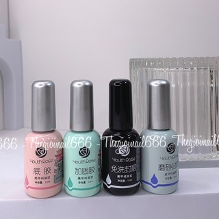 Bộ Base Top Liên Kết Hoa Hồng ROSE chính hãng 15ml | Base Coat, Top Coat Chuyên Dụng Cho Móng | TheGioiNail666