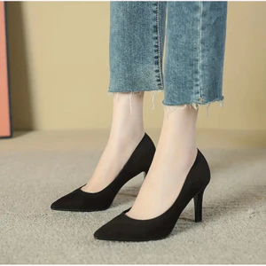 Giày cao gót bít mũi nhọn 7 phân xi lộn gót nhỏ kiểu dáng basic Annmodels _A03XL