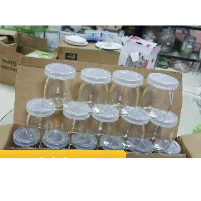 Combo 12 Hũ sữa chua thủy tinh truyền thống 100ml 120ml