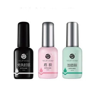 Bộ Base Top Liên Kết Hoa Hồng ROSE chính hãng 15ml | Base Coat, Top Coat Chuyên Dụng Cho Móng | TheGioiNail666