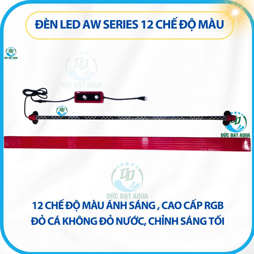 đèn led aw series 12 chế độ màu RGB đỏ cá k đỏ nước,cho cá rồng và tất cả các loại cá cảnh 3
