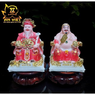 Bộ Tượng Thần Tài - Thổ Địa Phú Quý [Hợp Mệnh HỎA] - Cao 15cm - TD2502 - Nội Thất An Việt