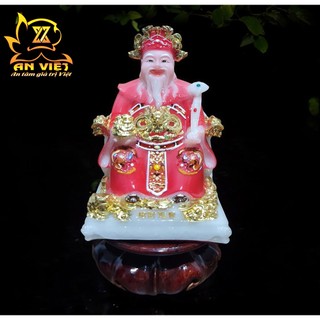 Bộ Tượng Thần Tài - Thổ Địa Phú Quý [Hợp Mệnh HỎA] - Cao 15cm - TD2502 - Nội Thất An Việt