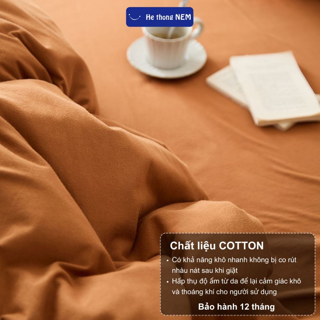 Ảnh Ga Trải Giường 5 Món Cotton He thong NEM Cao Cấp Set Chăn Ra Grap Drap Gối Nệm Đệm Trải Phủ Bọc Giường Trần Bông Đẹp 2