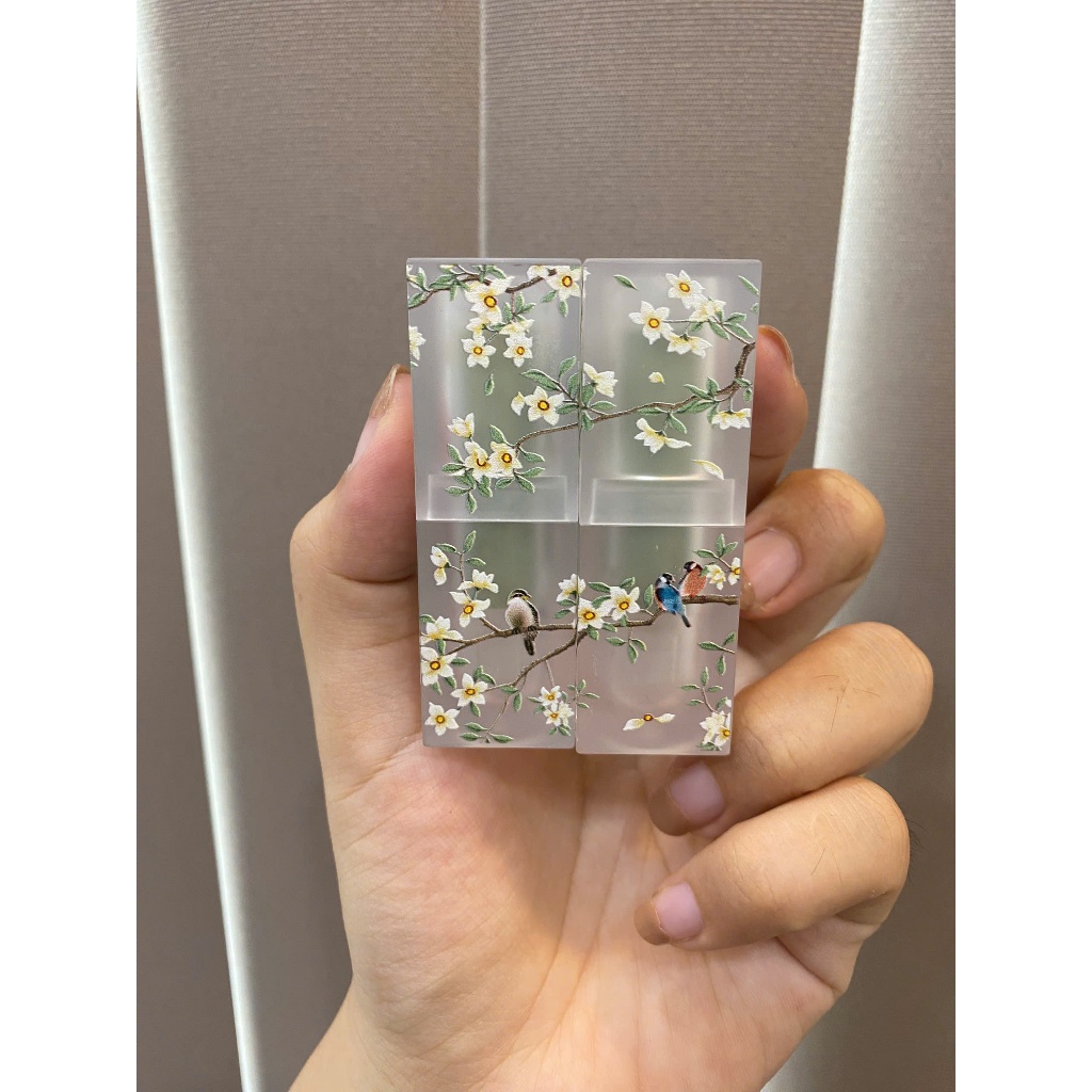 VỎ SON HANDMADE (IN 3D NHÁM - MÀU XANH)