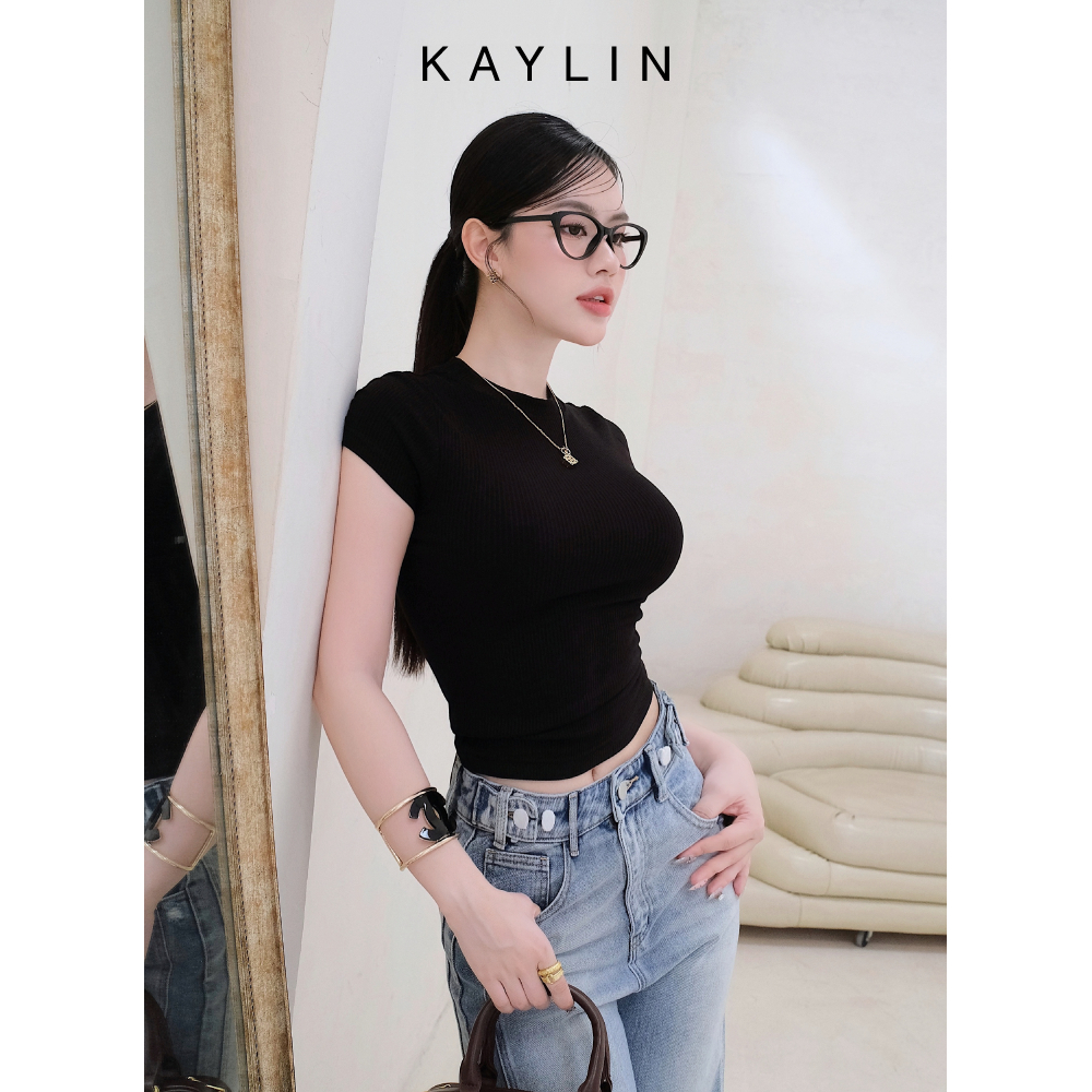 Ảnh Áo thun KAYLIN form Baby Tee chất vải thun cotton co giãn phong cách BST Hè 2025 - N2469 1