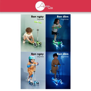 [Thuỵ Sĩ] Xe scooter Micro Mini Glow LED Plus - Bánh đèn và bàn để chân phát sáng - Bảo hành 2 năm