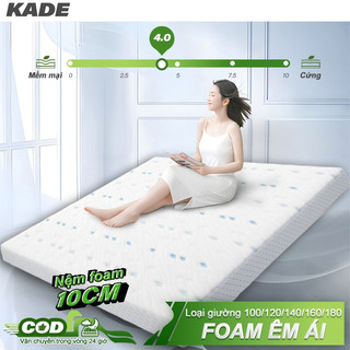 nệm topper Nệm Foam mềm mại 10cm hỗ trợ nâng đỡ giấc ngủ FOAM MATTRESS mềm mại êm ái kháng khuẩn