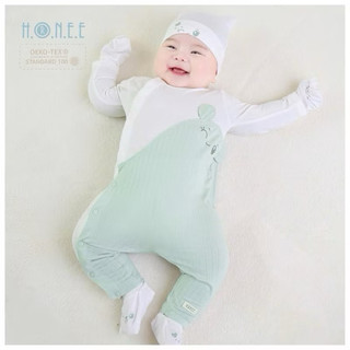 Body dài tay cài chéo hrnee duidam sz 0-3,3-6,6-9 chất mềm mát,mặc điều hoà
