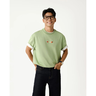 Áo thun tay ngắn nam Scafe thêu Form Boxy - RT 10S25TSS054