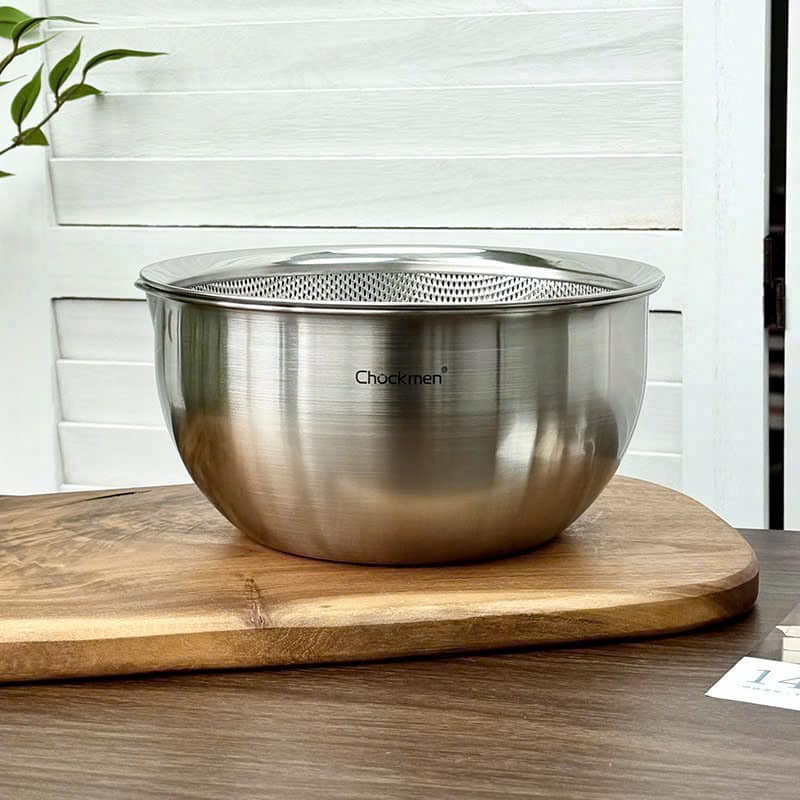 Bộ rổ thau inox 304 Chockmen rổ thau chậu đựng rửa rau trái cây vo gạo ...