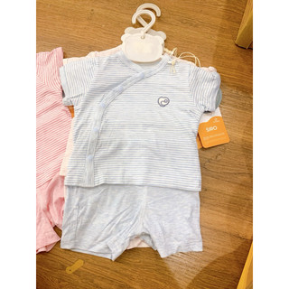 Bộ ngắn tay cài chéo bubaby sz 0-3,3-6