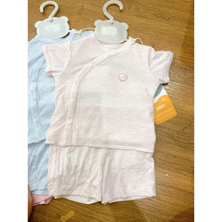 Bộ ngắn tay cài chéo bubaby sz 0-3,3-6