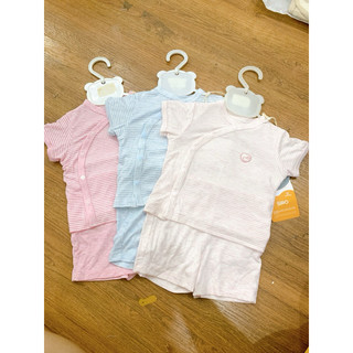Bộ ngắn tay cài chéo bubaby sz 0-3,3-6