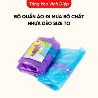 Bộ quần áo đi mưa bộ chất nhựa dẻo size to bền đẹp giá rẻ,áo tơi
