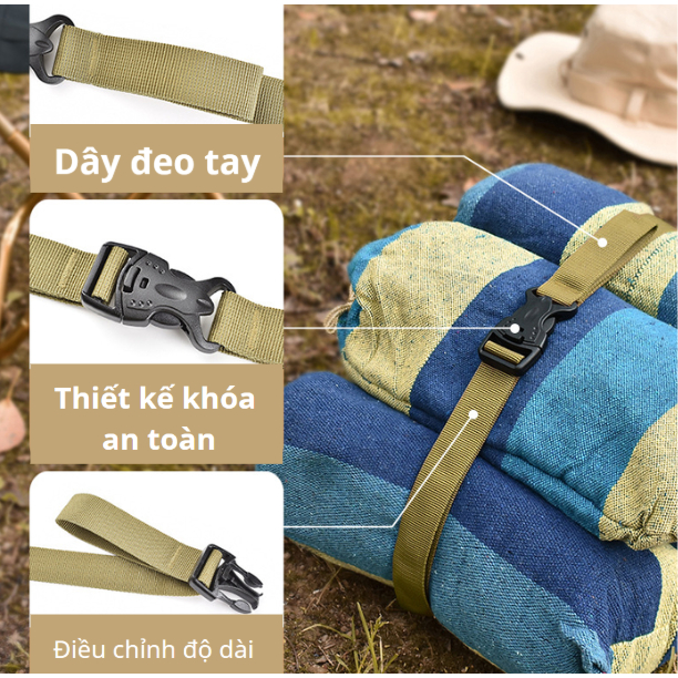 Dây đai dây dàng đa năng cột giữ chặt balo vali túi xách hành lý chắc chắn an toàn đi phượt du lịch di chuyển đẹp rẻ D22