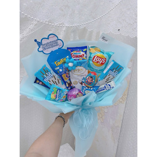 Bó hoa bánh kẹo nhiều màu size lớn, quà tặng phù hợp nhiều dịp lễ