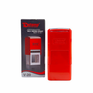 Dấu V20 khắc logo, kích thước 2x2cm đã bao gồm nội dung mực đỏ xanh theo yêu cầu