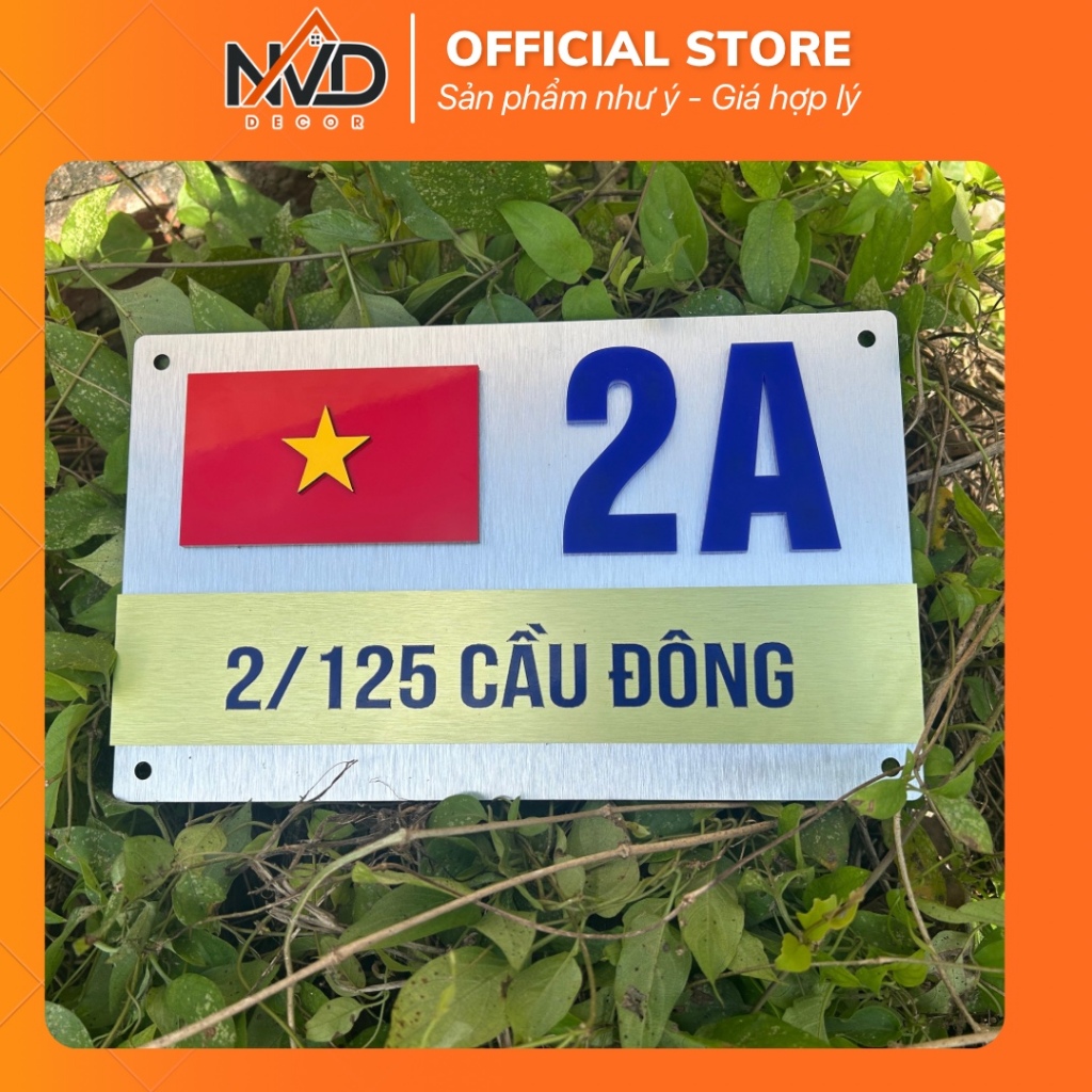 BIỂN SỐ NHÀ CỜ ĐỎ SAO VÀNG SANG TRỌNG
